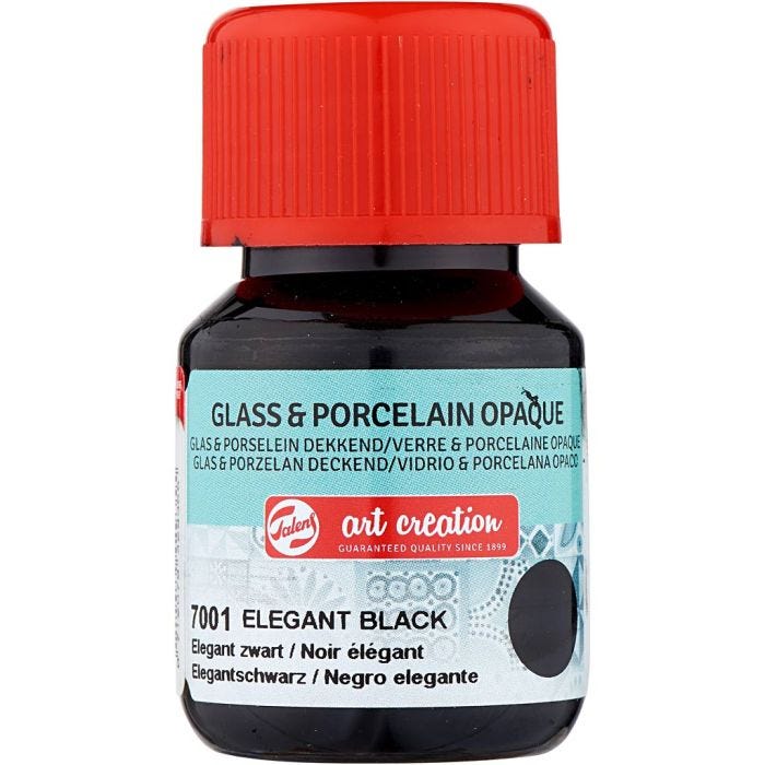 Keramik- og porcelænsmaling, sort, 30ml/ 1 fl.
