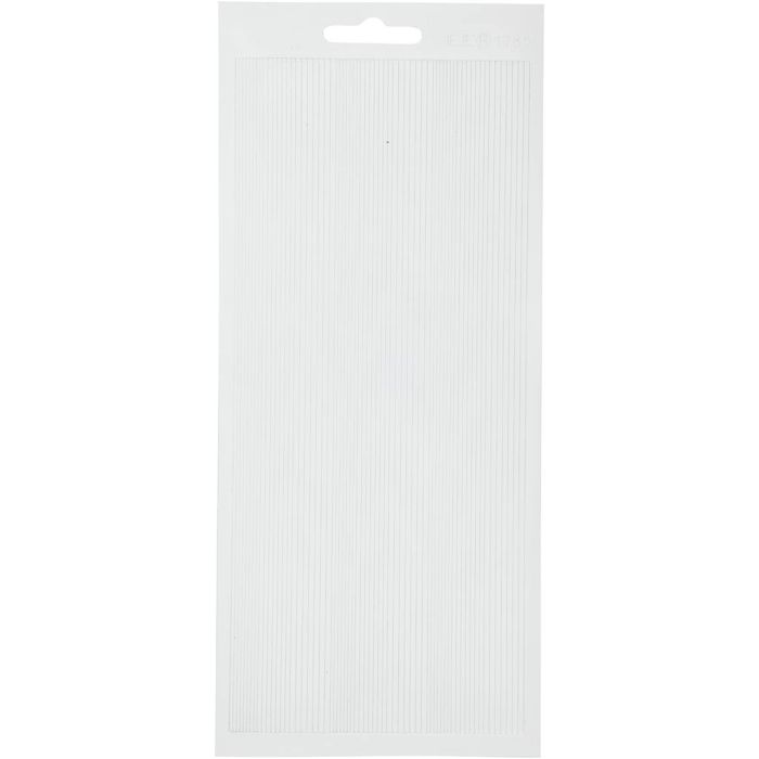 Stickers, border, ark 10x23 cm, hvid, 1 ark