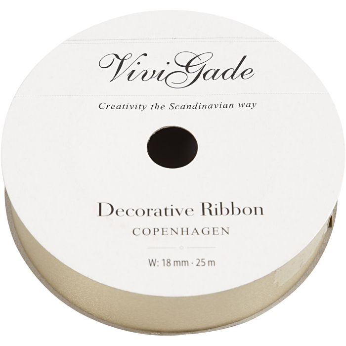 Gavebånd, B: 18 mm, mat, guld, 25 m/ 1 rl.