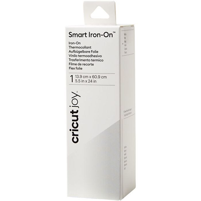 Cricut Joy Smart Iron-On, str. 14x60 cm, hvid, 1 stk.