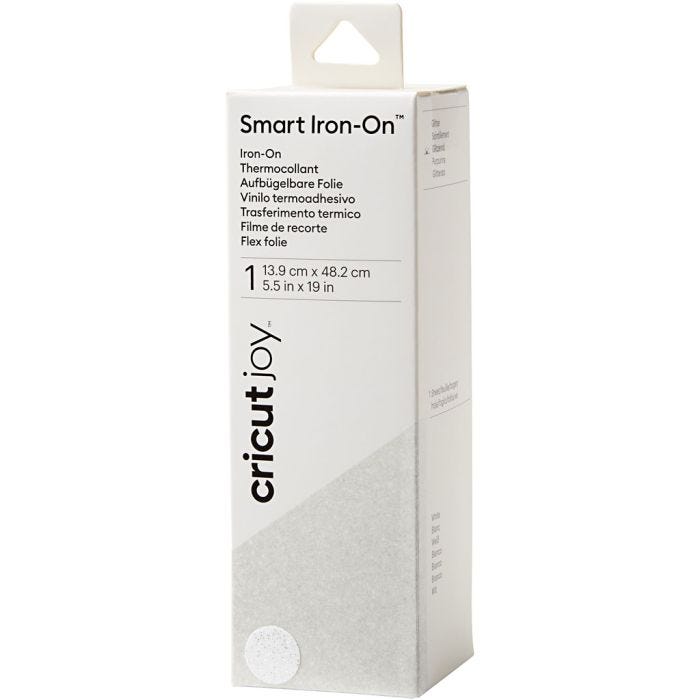 Cricut Joy Smart Iron-On, hvid glitter, 1 stk.