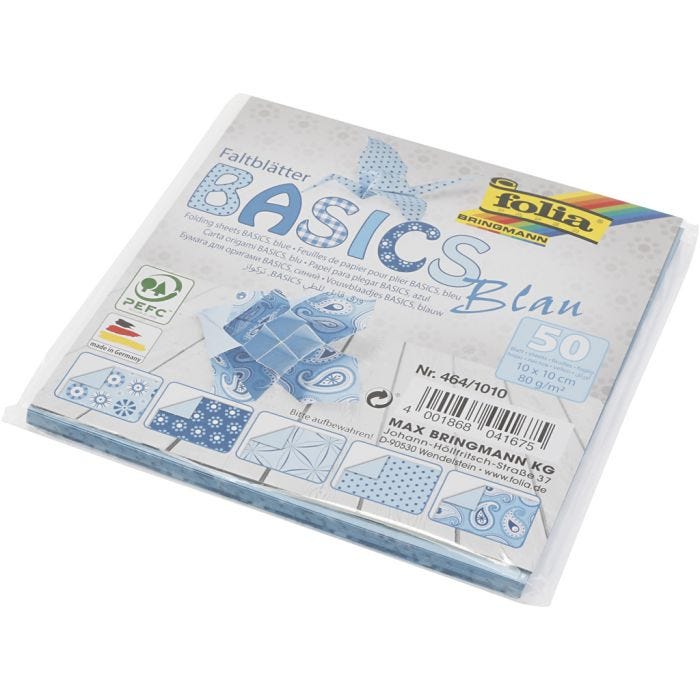 Origami papir, ark 10x10, 80 g, 50 ark/ 1 pk.