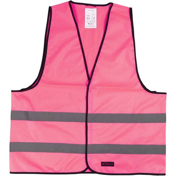 Refleksvest til voksne, L: 73 cm, B: 65 cm, str. XL , pink, 1 stk.