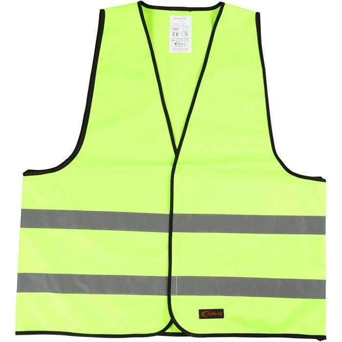 Refleksvest, L: 73 cm, B: 65 cm, str. XL, grøn, 1 stk.