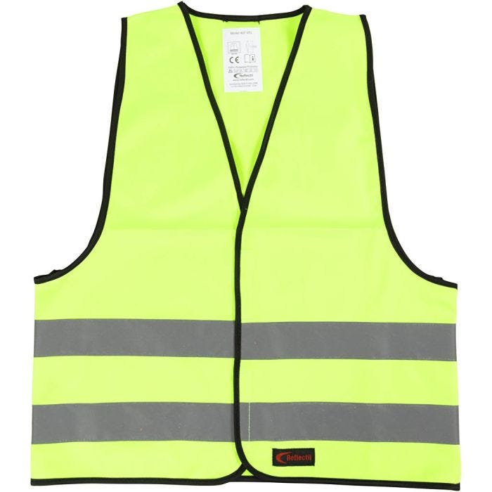 Refleksvest, L: 68 cm, B: 59 cm, str. L, grøn, 1 stk.