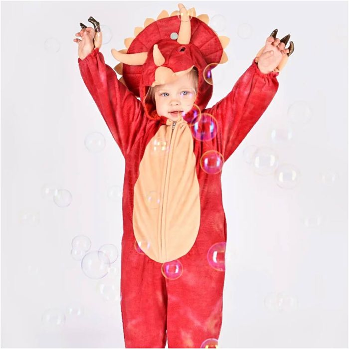 Udklædning drage rød, str. 2-4 år, 1 sæt