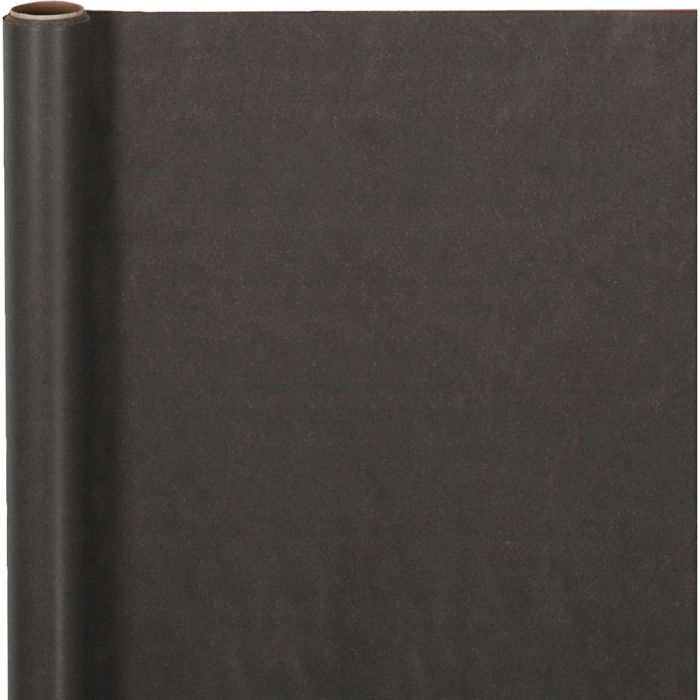 Gavepapir, B: 38 cm, 70 g, sort, 5 m/ 1 rl.