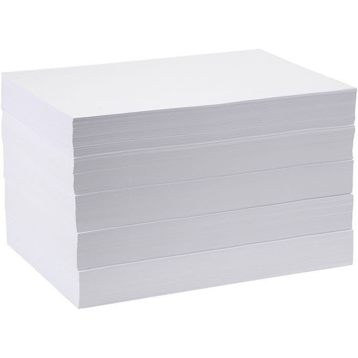 Tegnepapir, A3, ark 297x420 mm, 80 g, hvid, 5x500 ark/ 1 pk.