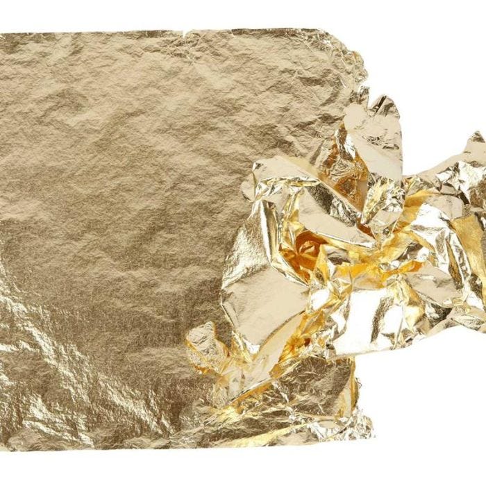 Bladmetal, ark 16x16 cm, guld, 0,625 m2, 25 ark/ 1 pk.