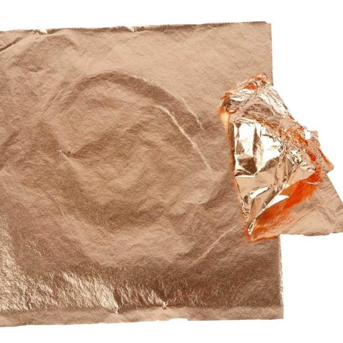 Bladmetal, ark 16x16 cm, kobber, 0,625 m2, 25 ark/ 1 pk.