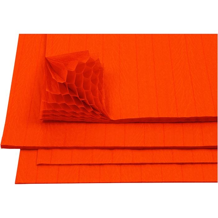 Harmonikapapir, ark 28x17,8 cm, orange, 8ark/ 1 pk.