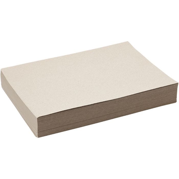 Kvistpapir, A4, ark 210x297 mm, 100 g, grå brun, 250 ark/ 1 pk.