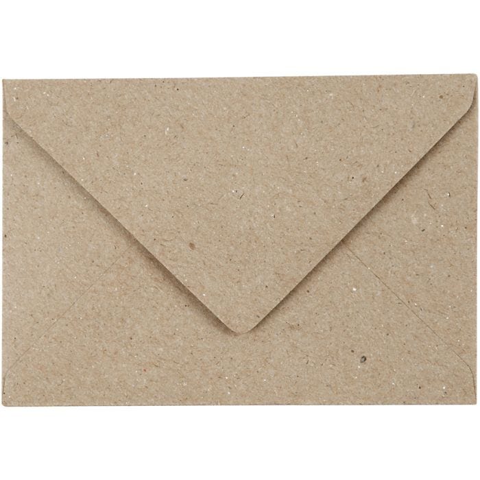 Kvistkuvert, kuvert str. 7,8x11,5 cm, 120 g, natur, 50stk./ 1 pk.