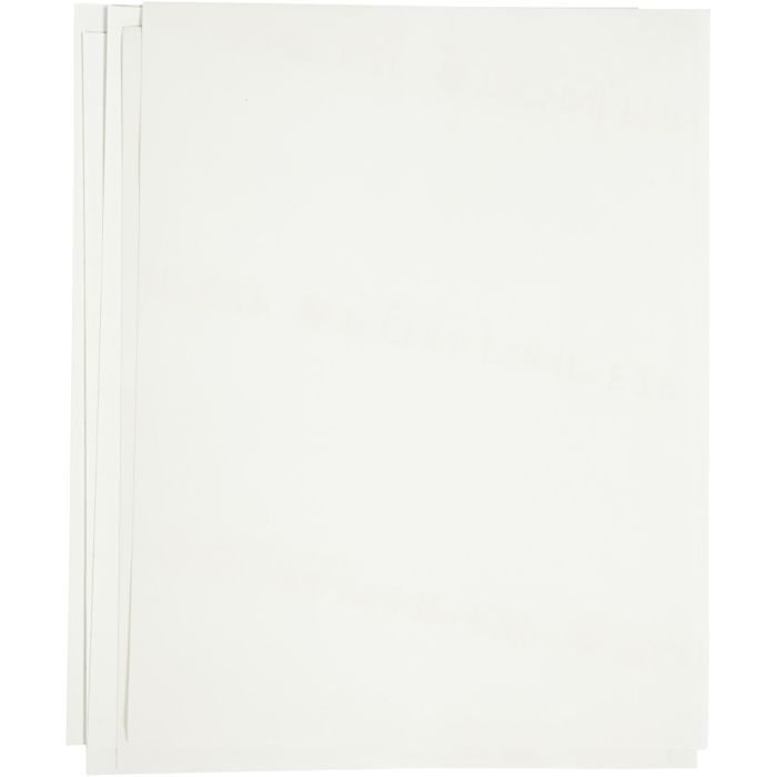 Transferark, ark 21,5x28 cm, til lyse og mørke tekstiler, hvid, 12ark/ 1 pk.