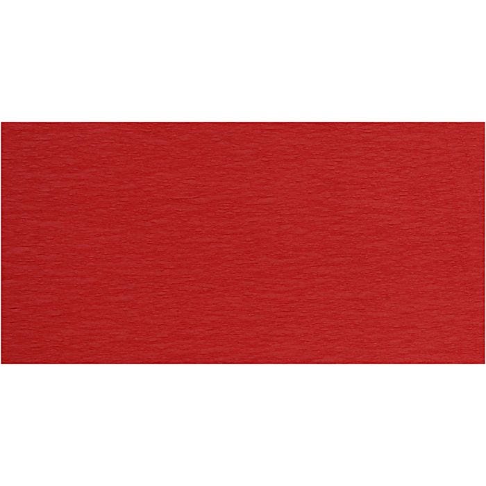 Crepepapir, ark 50x250 cm, rød, 10 læg/ 1 pk.