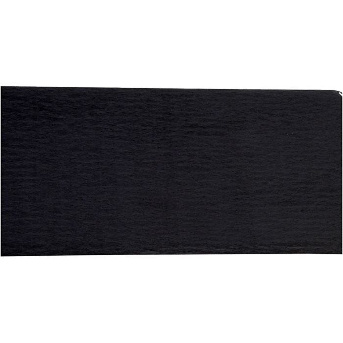 Crepepapir, ark 50x250 cm, sort, 10 læg/ 1 pk.