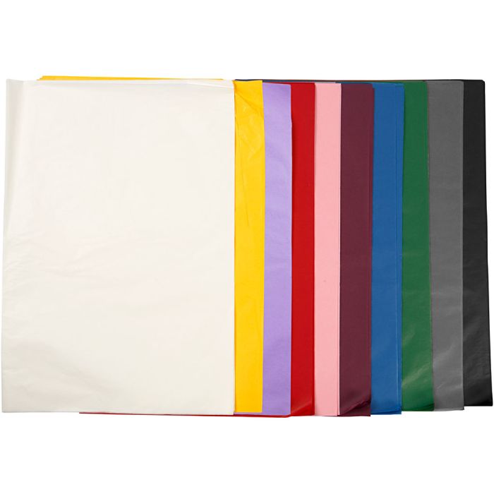 Silkepapir, ark 50x70 cm, 17 g, 10x25ark/ 1 pk.