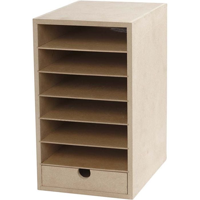Kartonreol, H: 31,5 cm, D: 24,5 cm, B: 18 cm, A5, 1 stk.