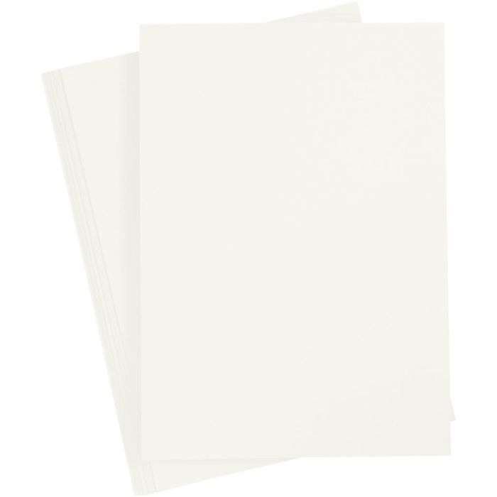 Karton, A4, ark 210x297 mm, 180 g, råhvid, 20 ark/ 1 pk.
