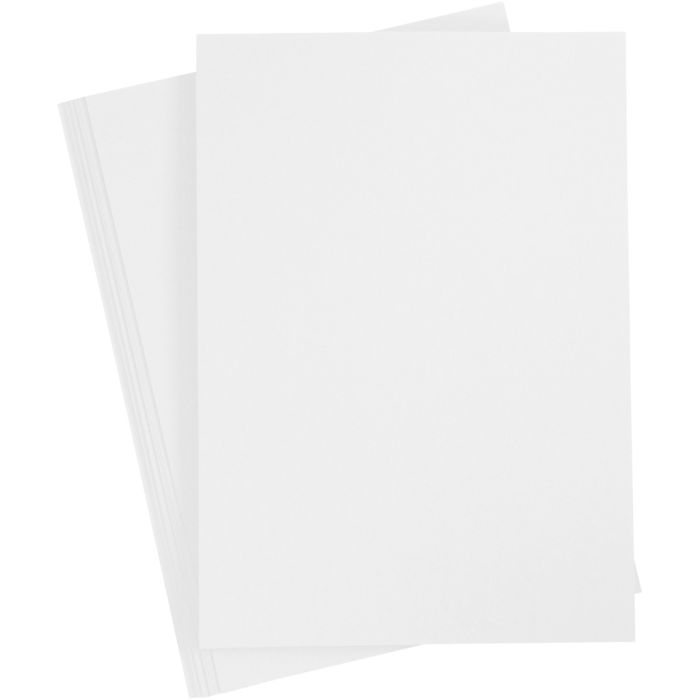 Karton, A4, ark 210x297 mm, 180 g, hvid, 20ark/ 1 pk.