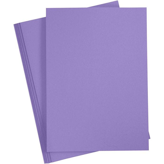 Karton, A4, ark 210x297 mm, 180 g, lilla, 20 ark/ 1 pk.
