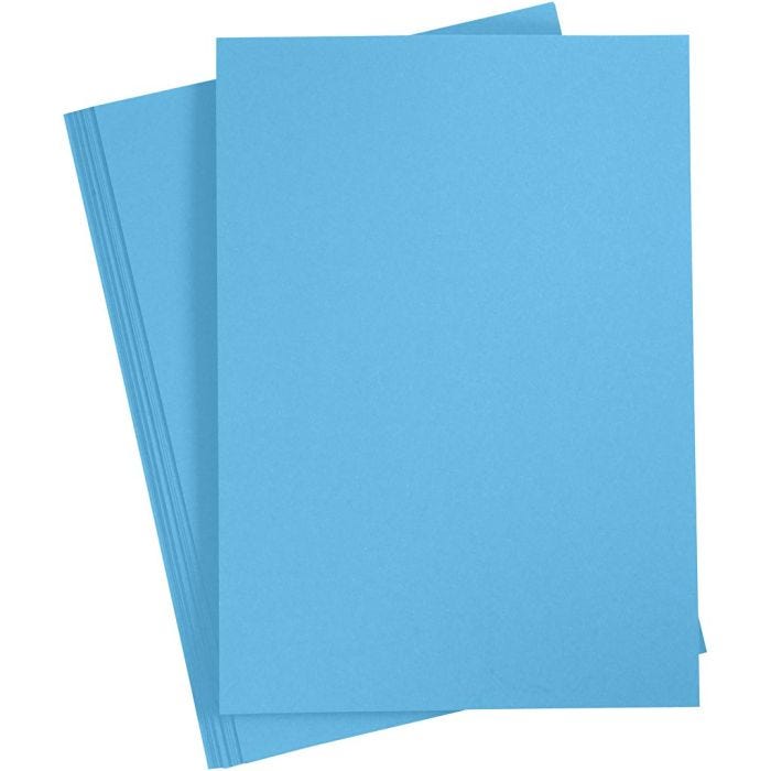 Karton, A4, ark 210x297 mm, 180 g, blå, 20 ark/ 1 pk.