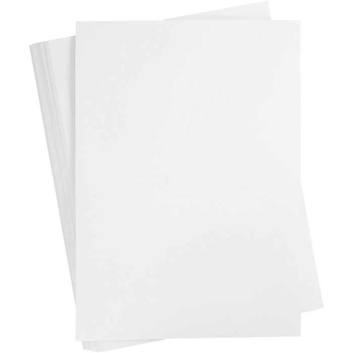 Karton, A2, ark 420x594 mm, 180 g, hvid, 100 ark/ 1 pk.