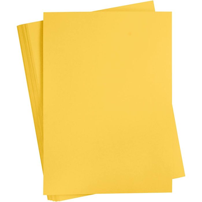 Karton, A2, ark 420x594 mm, 180 g, solgul, 100 ark/ 1 pk.