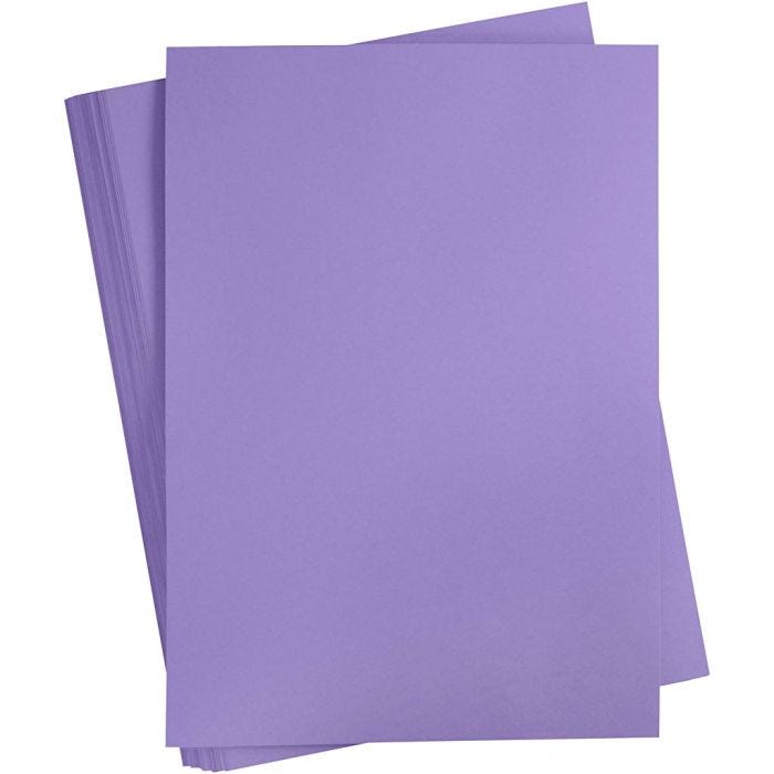 Karton, A2, ark 420x594 mm, 180 g, lilla, 100 ark/ 1 pk.