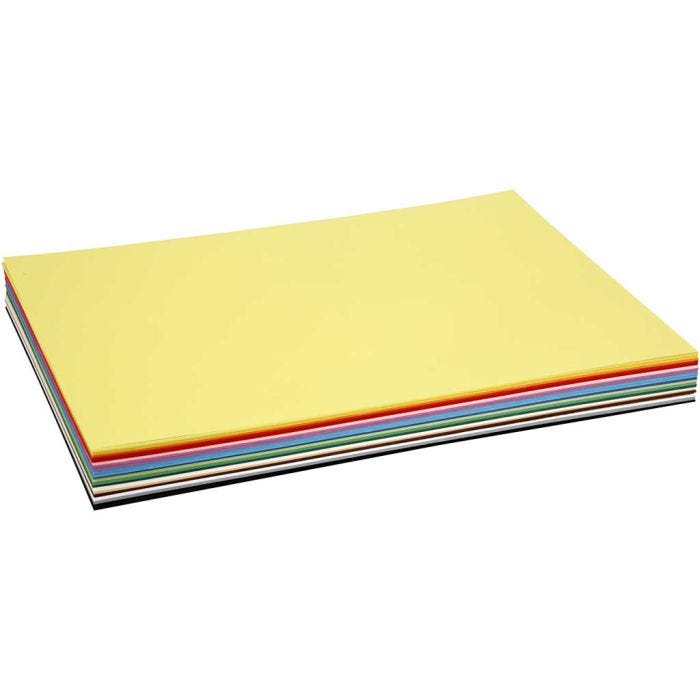 Creativ Karton, A2, ark 420x594 mm, 180 g, ass. farver, 20 ass. ark/ 1 pk.