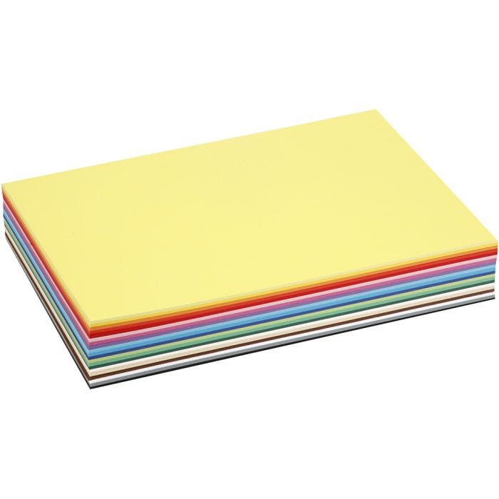 Creativ Karton, A4, ark 210x297 mm, 180 g, ass. farver, 30ass. ark/ 1 pk.