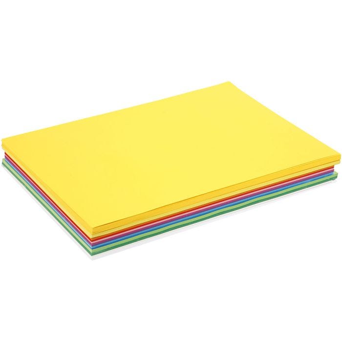Forårskarton, A3, ark 297x420 mm, 180 g, ass. farver, 300 ass. ark/ 1 pk.