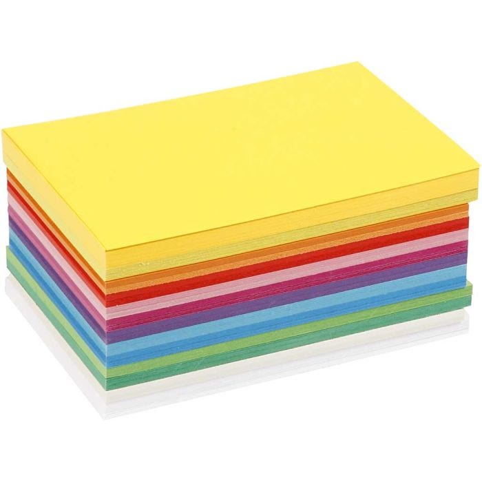 Forårskarton, A6, ark 105x148 mm, 180 g, ass. farver, 120ass. ark/ 1 pk.