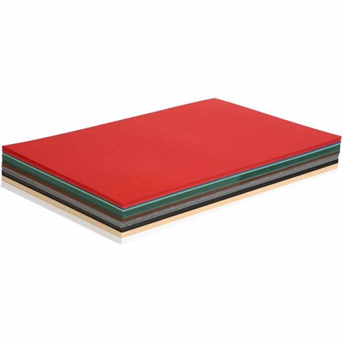 Julekarton, A3, ark 297x420 mm, 180 g, ass. farver, 300 ass. ark/ 1 pk.
