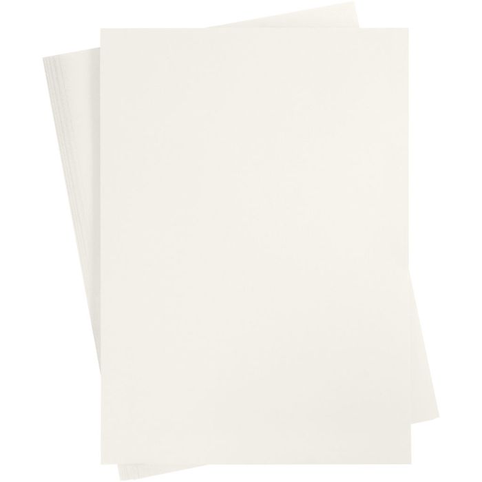 Karton, A2, ark 420x594 mm, 180 g, råhvid, 10 ark/ 1 pk.