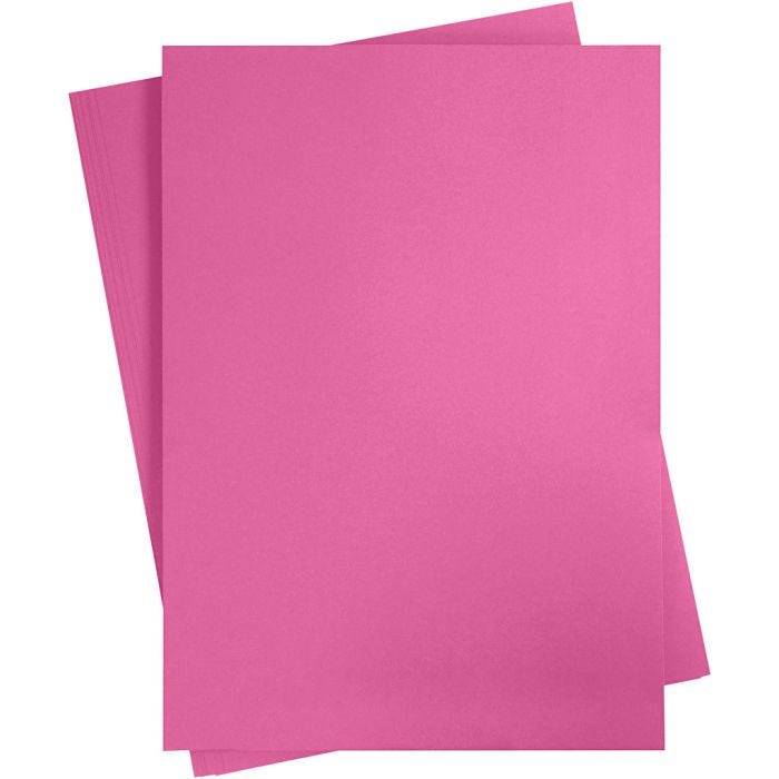 Karton, A2, ark 420x594 mm, 180 g, pink, 10 ark/ 1 pk.