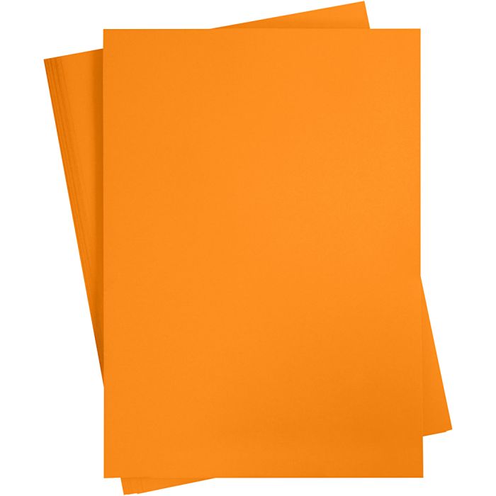 Karton, A2, ark 420x594 mm, 180 g, orange, 10 ark/ 1 pk.
