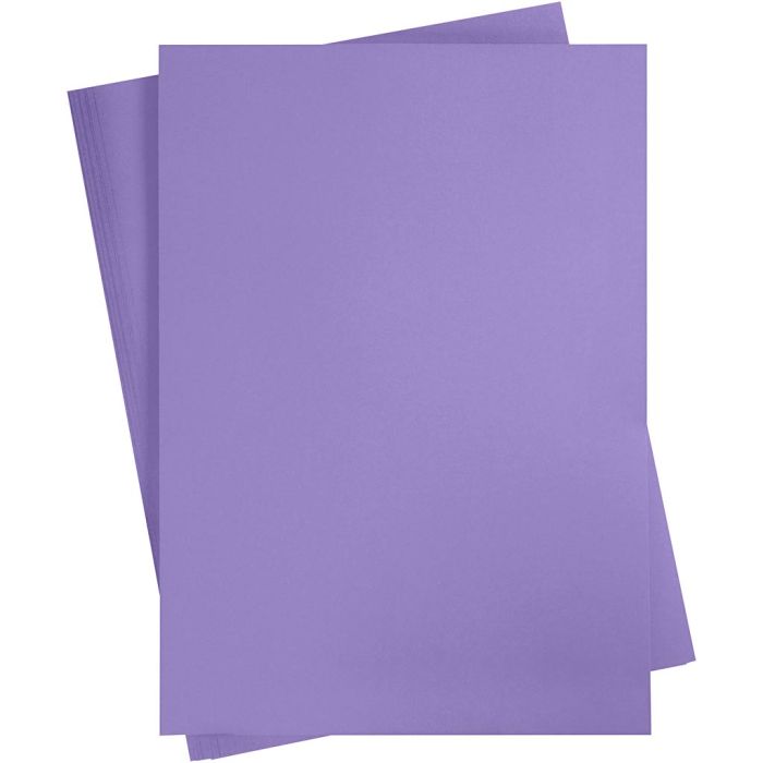 Karton, A2, ark 420x594 mm, 180 g, lilla, 10 ark/ 1 pk.