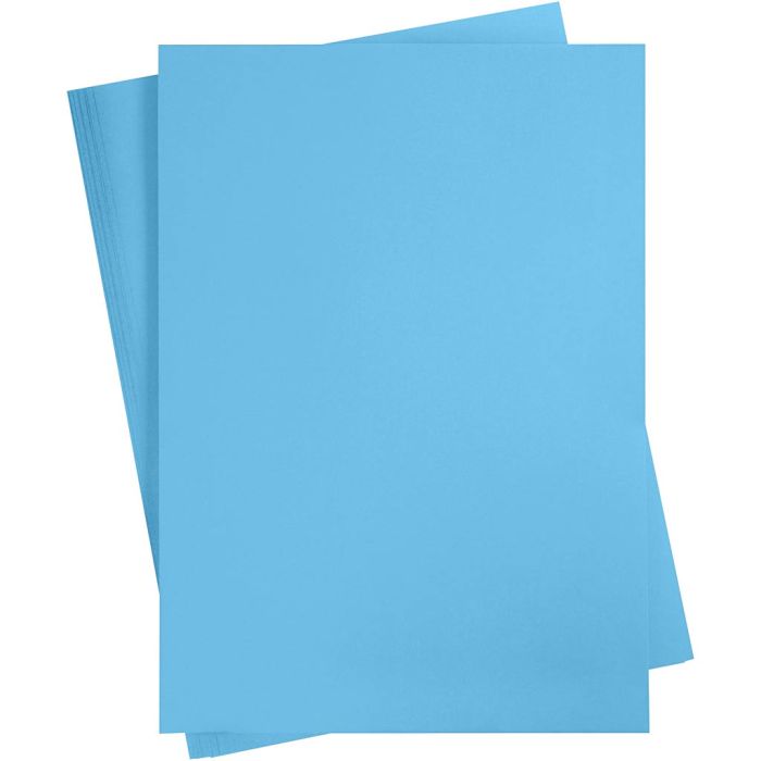 Karton, A2, ark 420x594 mm, 180 g, blå, 10 ark/ 1 pk.