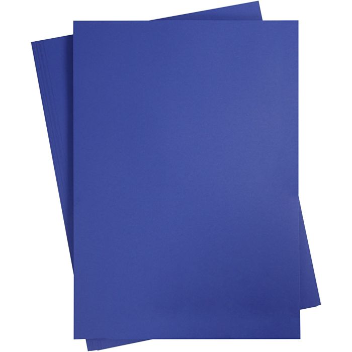 Karton, A2, ark 420x594 mm, 180 g, kongeblå, 10 ark/ 1 pk.
