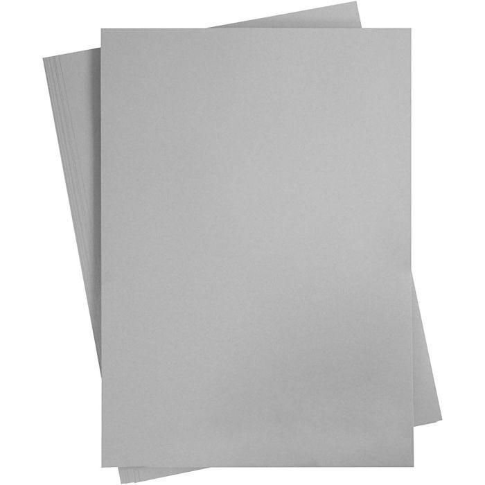 Karton, A2, ark 420x594 mm, 180 g, grå, 10 ark/ 1 pk.