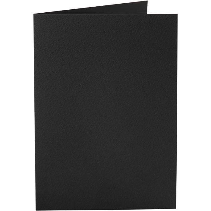 Kort, kort str. 10,5x15 cm, 220 g, sort, 10 stk./ 1 pk.