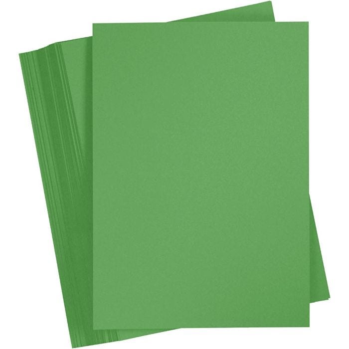 Karton, A5, 180 g, græsgrøn, 100 ark/ 1 pk.