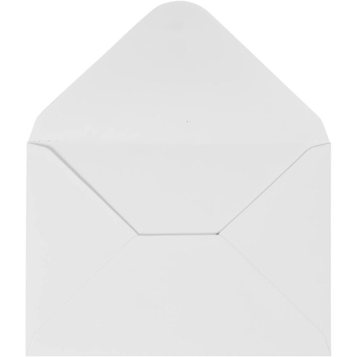 Kuvert, kuvert str. 11,5x16 cm, 110 g, hvid, 10stk./ 1 pk.