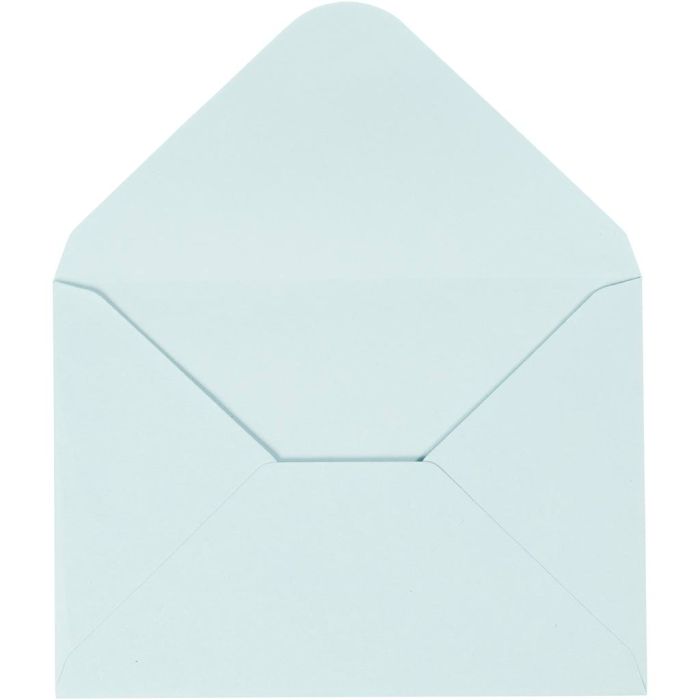 Kuvert, kuvert str. 11,5x16 cm, 110 g, lyseblå, 10 stk./ 1 pk.