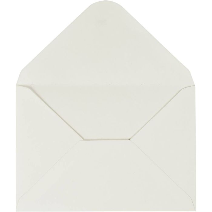 Kuvert, kuvert str. 11,5x16 cm, 110 g, råhvid, 10 stk./ 1 pk.
