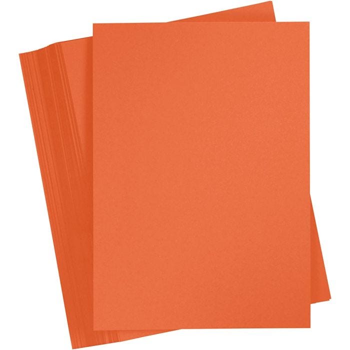 Karton, A4, ark 210x297 mm, 180 g, orange, 100 ark/ 1 pk.