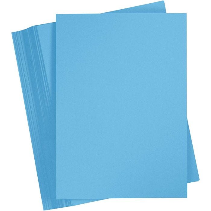 Karton, A4, ark 210x297 mm, 180 g, blå, 100 ark/ 1 pk.