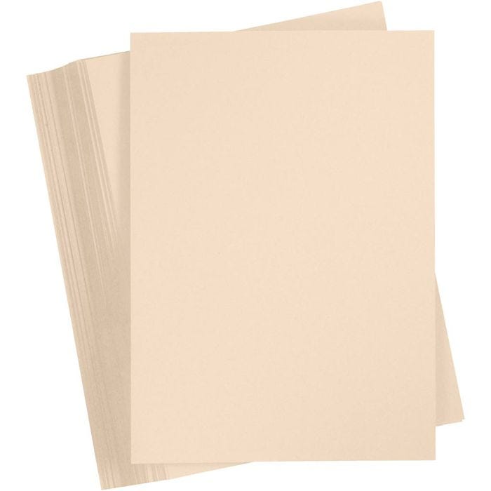 Karton, A4, ark 210x297 mm, 180 g, beige, 100 ark/ 1 pk.