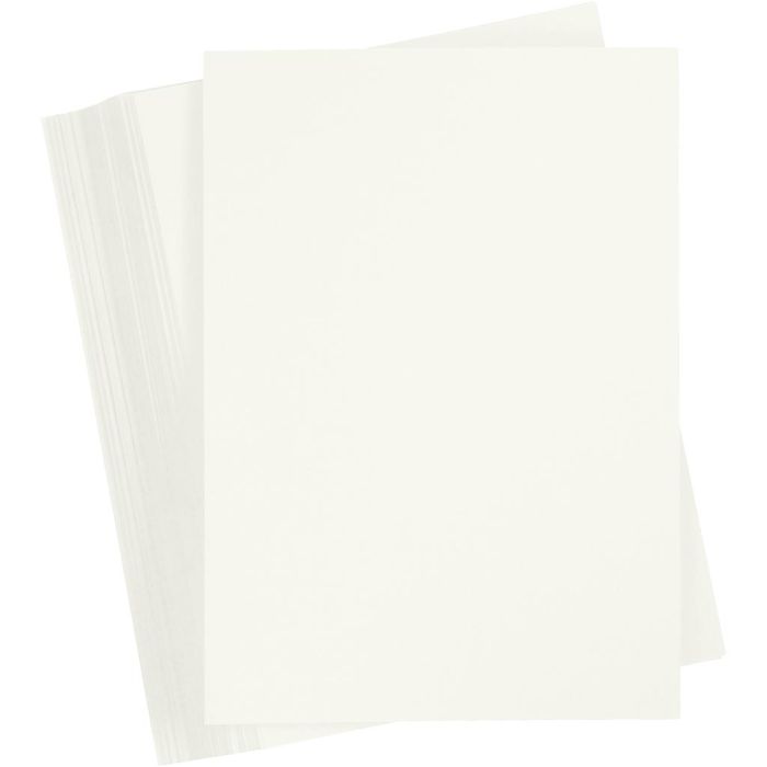 Karton, A6, ark 105x148 mm, 180 g, råhvid, 100 ark/ 1 pk.